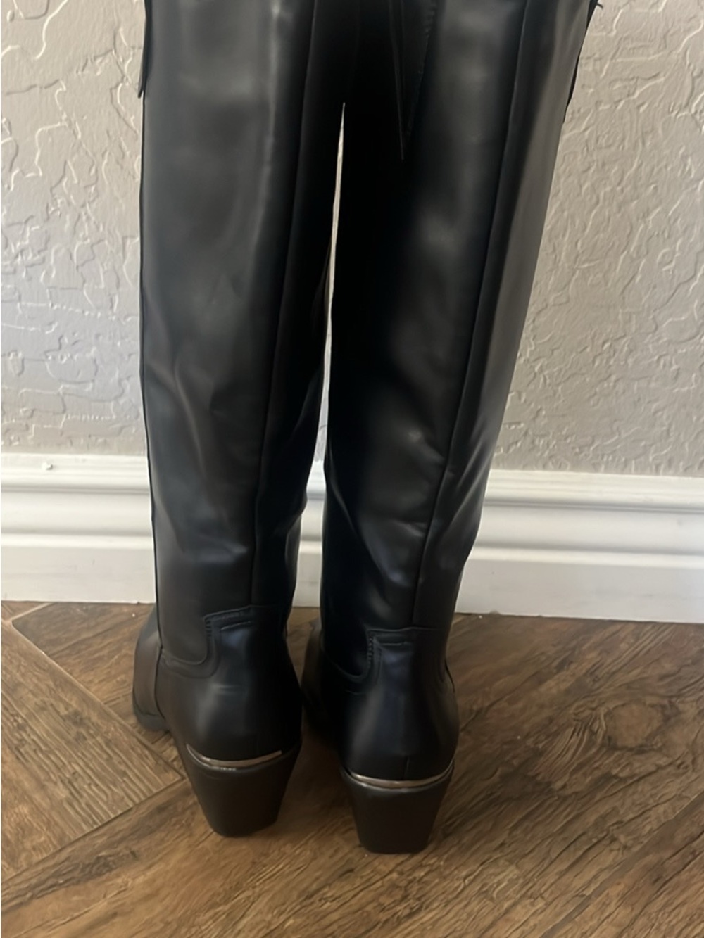 NEW!! XOXO Ella Black Over-The-Knee Block Heel Boots